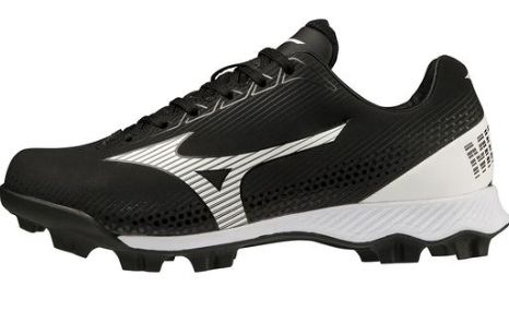 Mizuno Wave Lightrevo TPU Junior Molded Low Baseball Cleat, Size: 5, Colour: Black