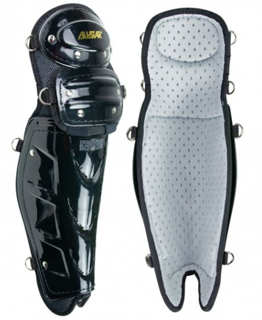 ALL-STAR COBALT PRO UMPIRE LEG GUARDS, Size: 15&quot;, Colour: BLACK