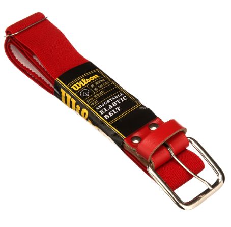 Wilson Adjustable Elastic  Baseball/Softball Belt OSFM, Colour: Scarlet