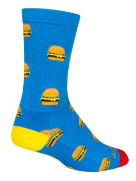 SOCKGUY BURGER CREW SOCK, Size: L/XL (9-13)