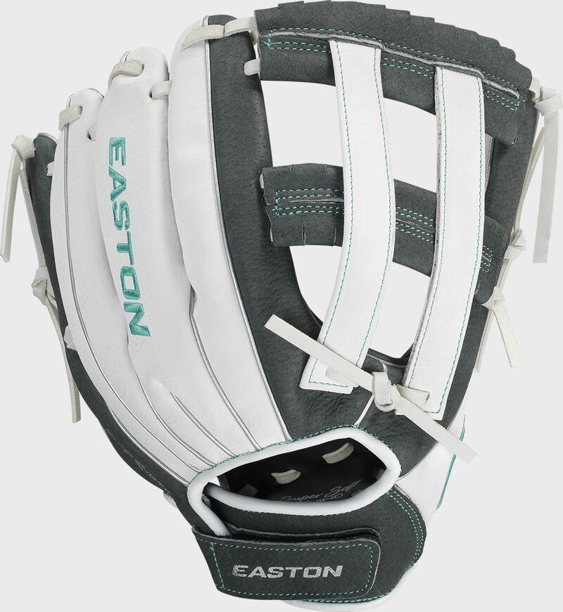 EASTON GHOST FLEX YOUTH 11&quot; SOFTBALL GLOVE | GREY/WHITE/MINT - RHT