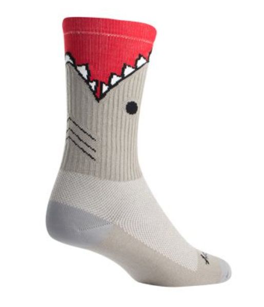 SOCKGUY BITE ME SHARK CREW SOCKS, Size: L/XL (9-13)