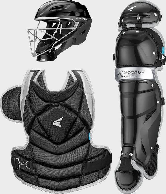 EASTON JEN SCHRO THE FUNDAMENTAL™ FEMALE CATCHERS PROTECTIVE COLLECTION BOX SET KIT SOFTBALL, Colour: BLACK, Size: LARGE