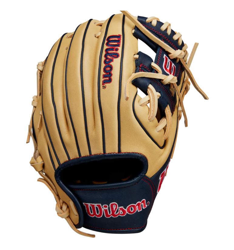 Wilson A1000 PF11 11&quot; Baseball Glove - RHT - A10RB25PF11H, Size: 11&quot;, Colour: Tan/Navy/Red, WEB: I- Web