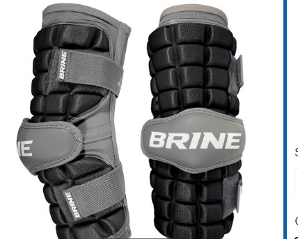 BRINE CLUTCH 17 ARM GUARD, Colour: BLACK, Size: LARGE