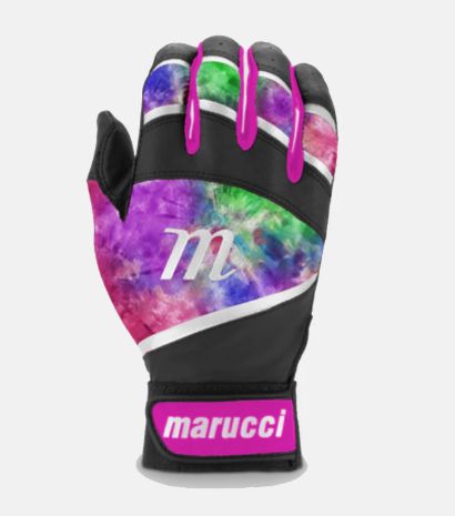 MARUCCI FOXTROT T-BALL BATTING GLOVES, Size: YOUTH MEDIUM/LARGE, Colour: BLACK/PINK