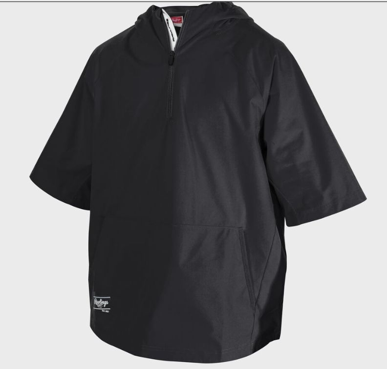 RAWLINGS YOUTH SHORTSLEEVE COLORSYNC CAGE JACKET, Colour: BLACK, Size: YMD