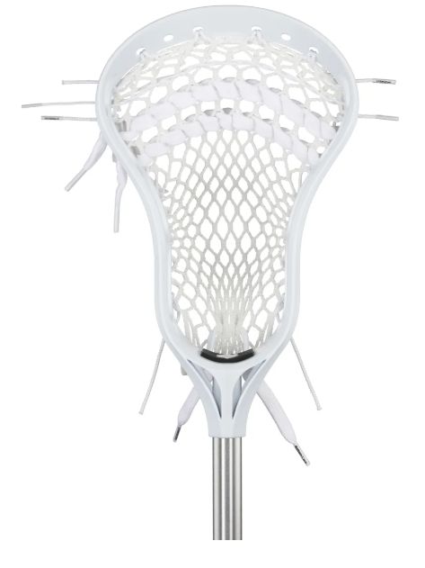 STRINGKING COMPLETE FIELD LACROSSE DEFENSE STARTER (BOYS STARTER LONG POLE), Colour: WHITE HEAD / SILVER SHAFT