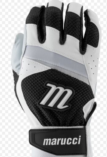 MARUCCI CODE BATTING GLOVES, Size: LARGE, Colour: WHITE/BLACK