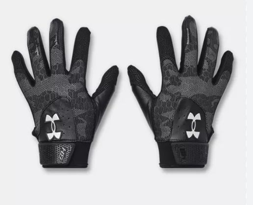 UNDER ARMOUR YOUTH HARPER BATTING GLOVES, Colour: BLACK, Size: YLG