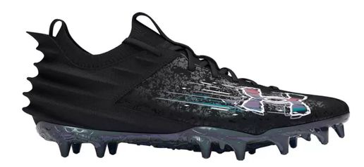 UNDER ARMOUR BLUR SMOKE SUEDE 2.0 MC FOOTBALL CLEAT, Colour: BLK/IRRIDESCENT, Size: 10