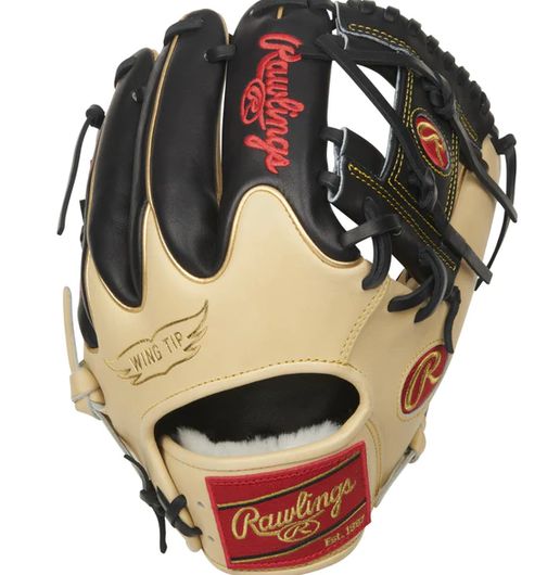 RAWLINGS PRO PREFERRED SERIES BASEBALL GLOVE, BALL GLOVE HAND: RHT, Colour: BLACK/ALMOND, Size: 11.5 INCH