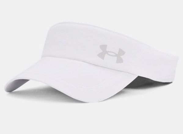 UNDER ARMOUR LAUNCH VISOR, Size: OSFM, COLOR: WHITE