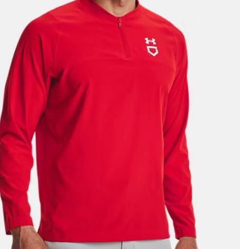 Under Armour Men&#39;s Utility Long Sleeve Cage Jacket, COLOR: RED, Size: SMALL