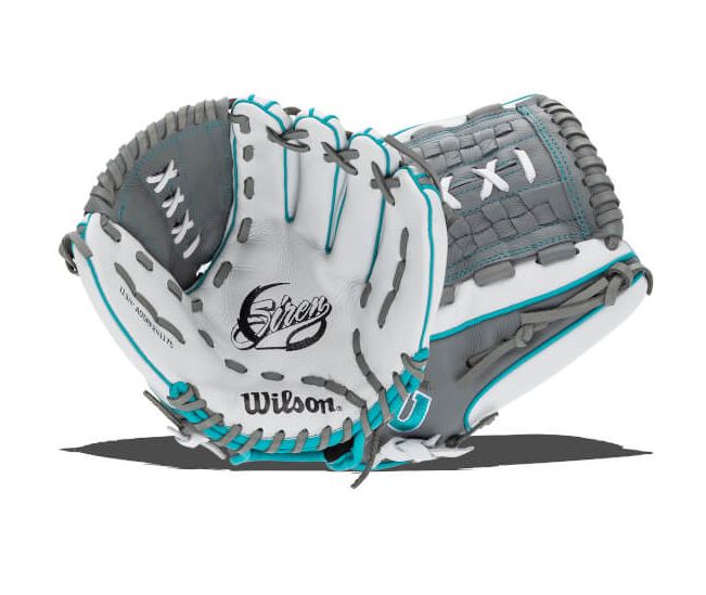 WILSON A500 SIREN RHT WHT/GREY/TEAL 11.75&quot; FASTPITCH GLOVE