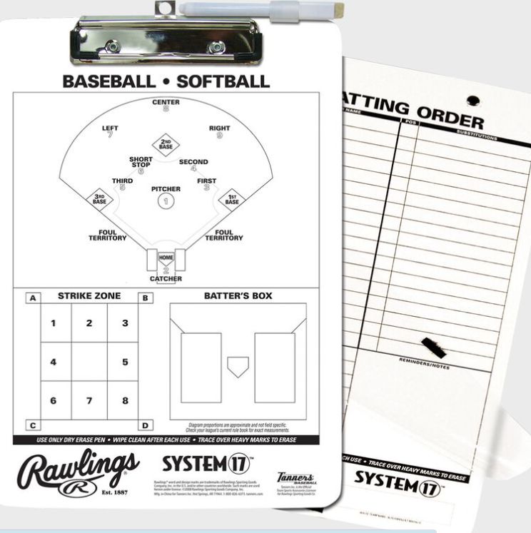 RAWLINGS BASEBALL COACH&#39;S CLIPBOARD