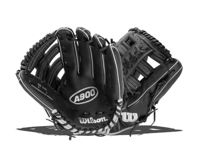 Wilson A900 PF1892 25 BLACK/WHITE/SILVER 12.25 - WBW1025721225, Size: 12.25&quot;, WEB: Cross Web, HAND: RHT