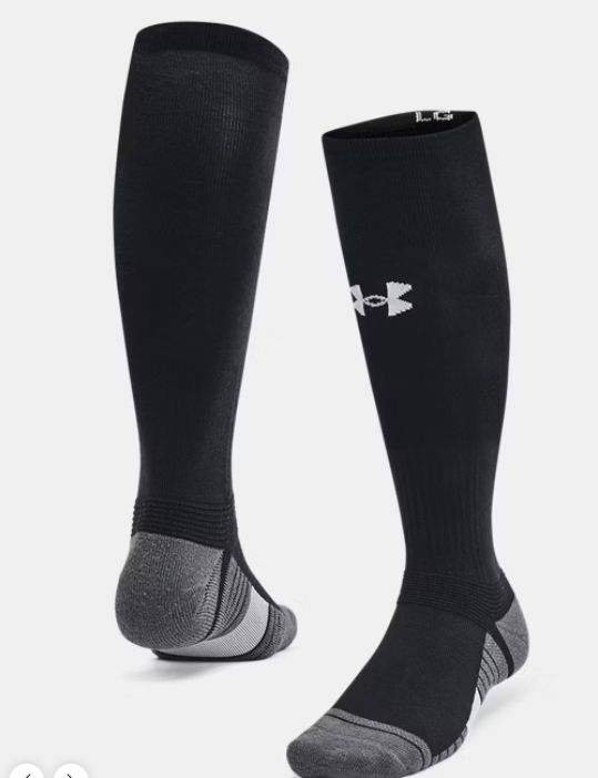 Under Armour Team Sock, Colour: BLACK, Size: 13.5K-4.5 (Youth)