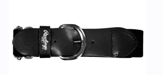 RAWLINGS ADULT OSFM ELASTIC BASEBALL BELT, Colour: BLACK