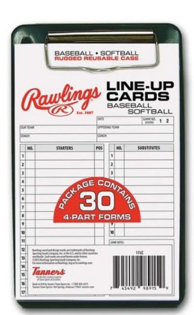 RAWLINGS LINE-UP CARD CASE (30 CARDS)