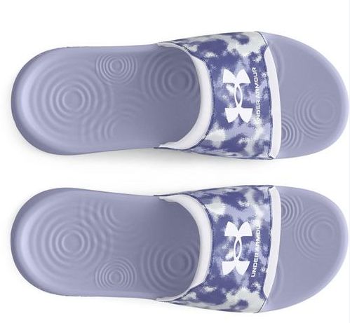 UNDER ARMOUR WOMENS IGNITE SELECT GRAPHIC SLIDES, Colour: LAVENDER, Size: 6