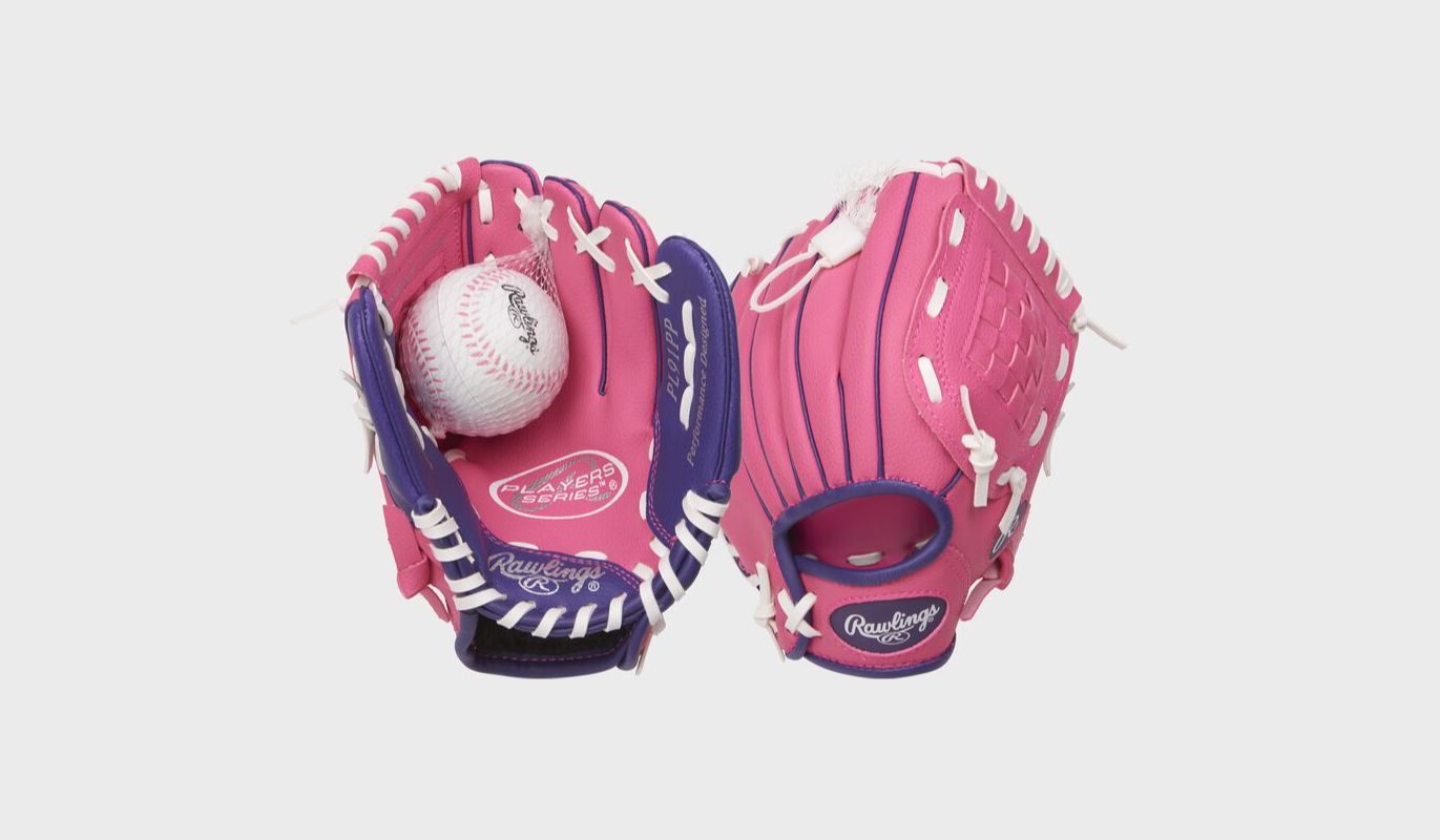 RAWLINGS &quot;PLAYERS&quot; SERIES BASEBALL GLOVE W/BALL YOUTH 9&quot; RHT - PL91PP