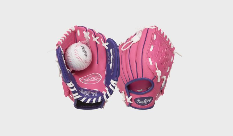 RAWLINGS &quot;PLAYERS&quot; SERIES BASEBALL GLOVE W/BALL YOUTH 9&quot; RHT - PL91PP