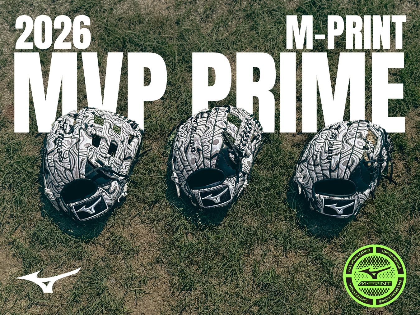 MIZUNO GMVP-70MP MVP PRIME M-PRINT FIELDERS GLOVE - H Web - 12.75&quot; - RHT