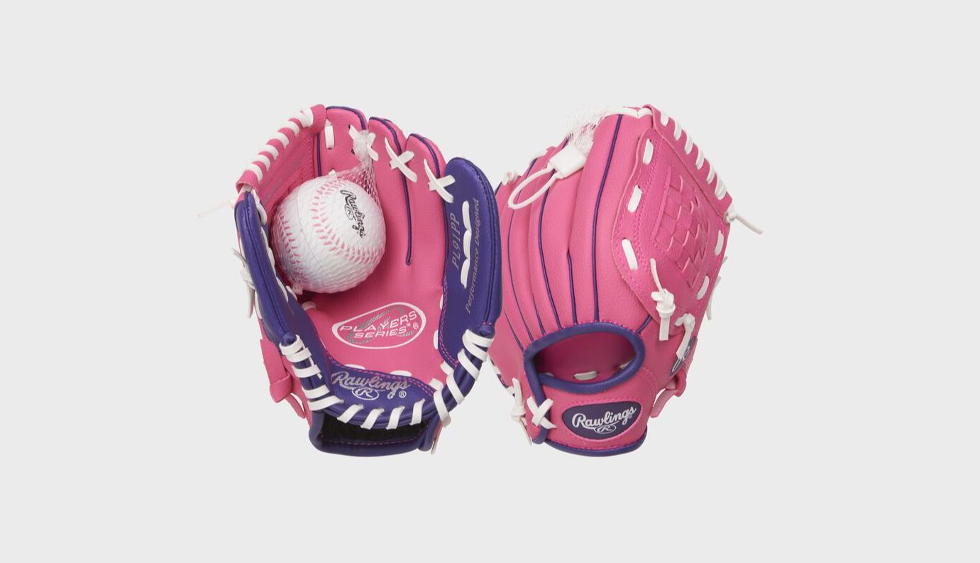 RAWLINGS &quot;PLAYERS&quot; SERIES BASEBALL GLOVE W/BALL YOUTH - 9&quot;-  LHT - PL91PP