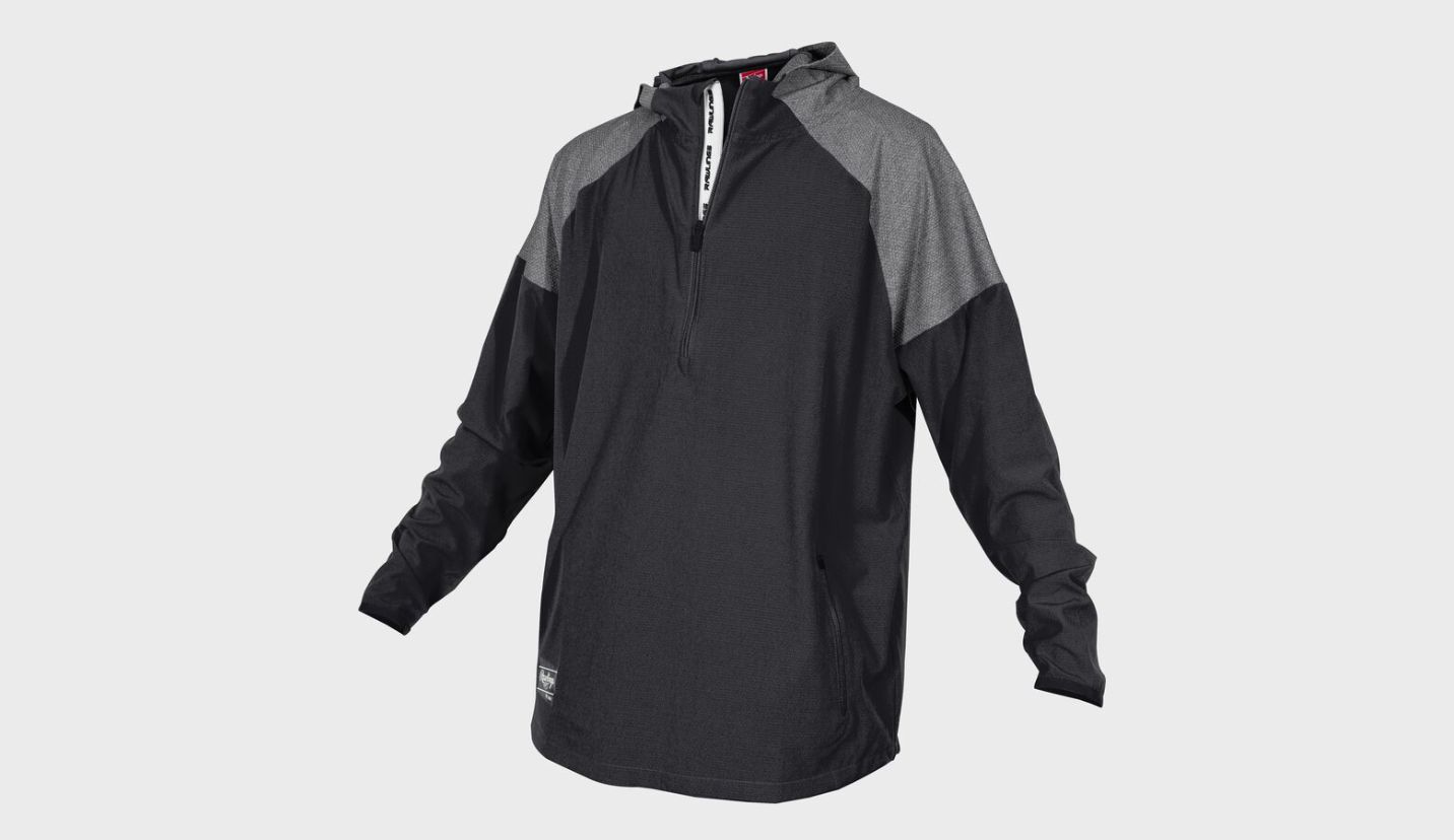 RAWLINGS ADULT COLORSYNC LONG SLEEVE CAGE JACKET, Colour: BLACK, Size: Large