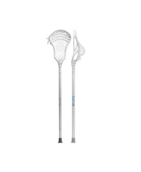 WARRIOR EVO JR COMPLETE LACROSSE STICK 2025, Colour: WHITE