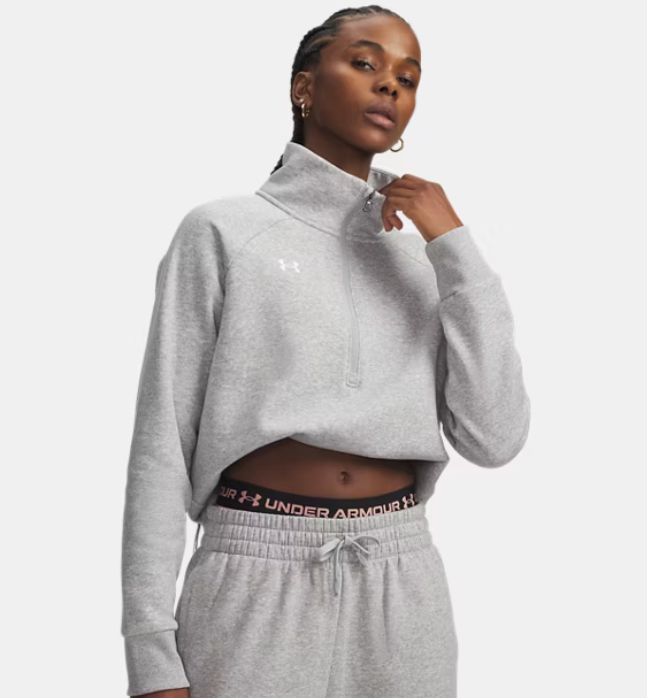 UNDER ARMOUR Women&#39;s Rival Fleece 1/2 Zip Sweater
