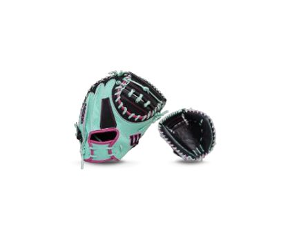 Wilson 2026 SPRING A2000 M23SS Seafoam/Bl  RHT 33.5" Catcher's mitt - WBW104142335