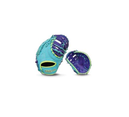 Wilson 2026 SPRING A2000 1612SS Teal/Purp RHT 12&quot; First Base Mitt- WBW10414012