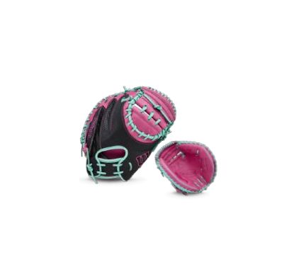 Wilson 2026 A1000™ CM33 w/SuperSnakeSkin™ Pink/Black RHT 33&quot; Catcher&#39;s Mitt - WBW10396633