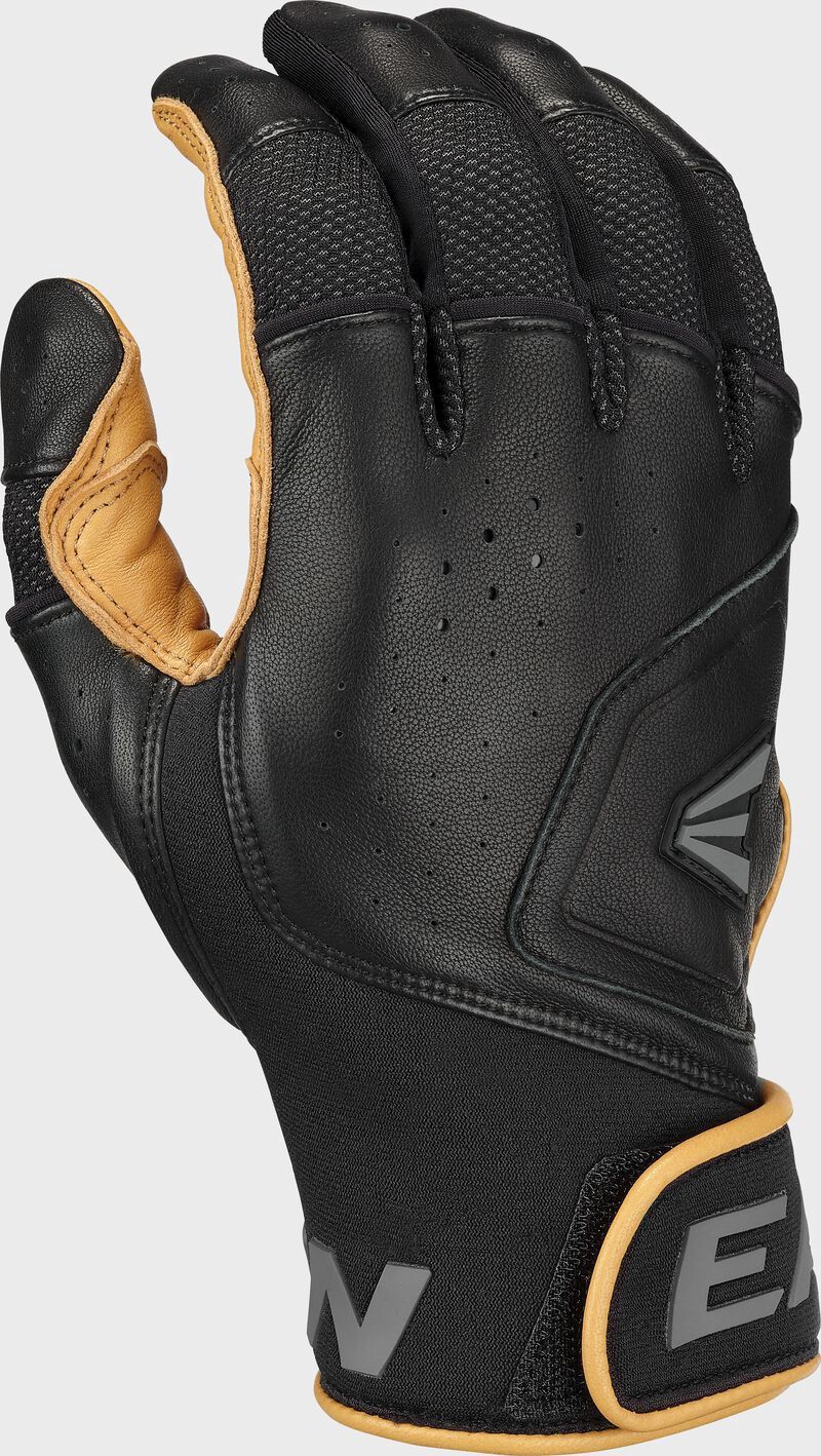 EASTON MAV PRO  - ADULT BASEBALL BATTING GLOVE, Colour: BLK/CARAMEL, Size: LARGE