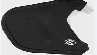 RAWLINGS JAW GUARD/EXTENDER FOR MACH BATTING HELMET, Batting Hand: Right Handed Batter, Colour: black