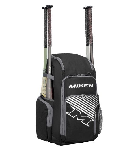 MIKEN PRO DELUXE SLO-PITCH BACKPACK, Colour: BLACK/SILVER