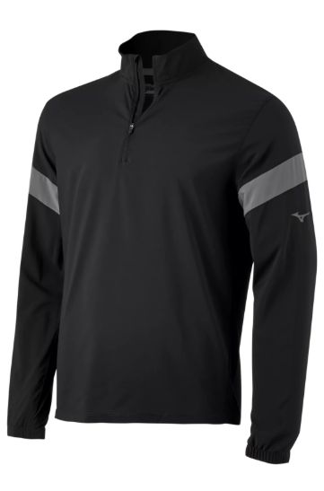 MIZUNO LONG SLEEVE HITTING JACKET, Colour: BLACK, Size: LARGE
