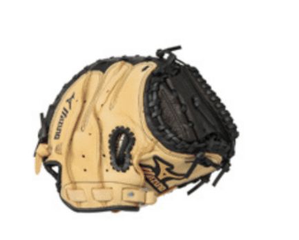 MIZUNO PROSPECT POWER CLOSE RHT 32.5" BLACK/TAN GXC105 CATCHERS MITT