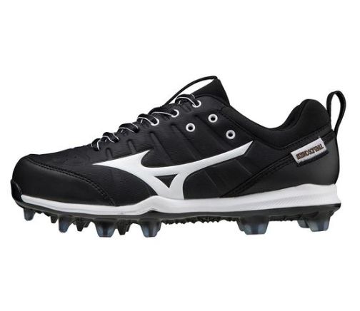 MIZUNO 9 SPIKE ADVANCED FINCH ELITE 5 WOMENS MOLDED CLEATS, Colour: BLACK/WHITE, Size: 10
