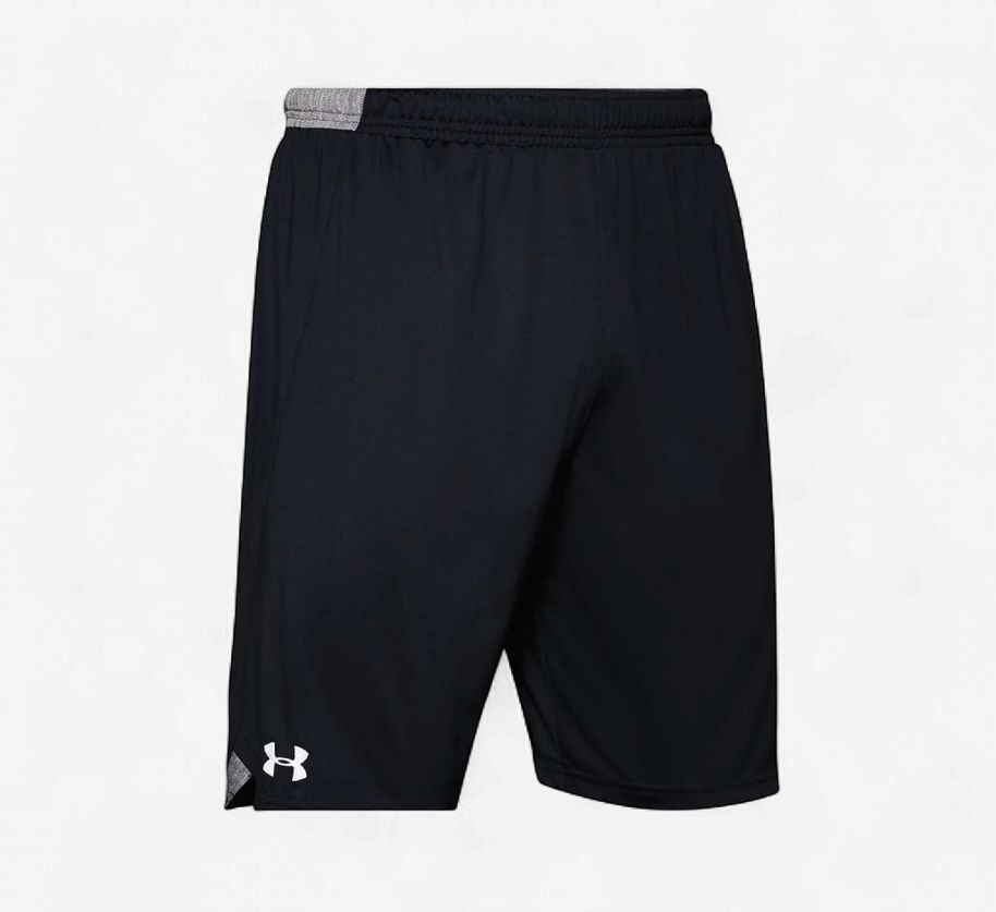 UNDER ARMOUR MENS 9" INCH LOCKER SHORT, Colour: BLACK, Size: ADULT LARGE