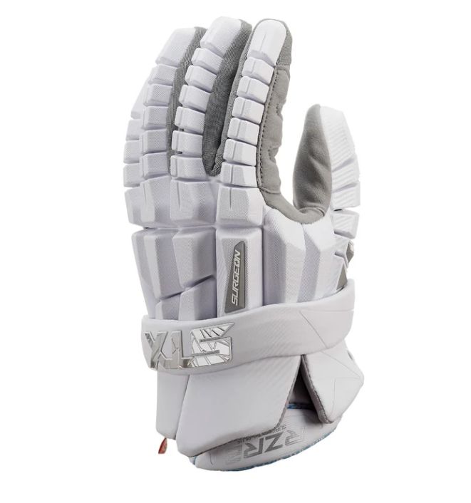 STX SURGEON RZR 2 LACROSSE GLOVES, Colour: WHITE, Size: Large (13")