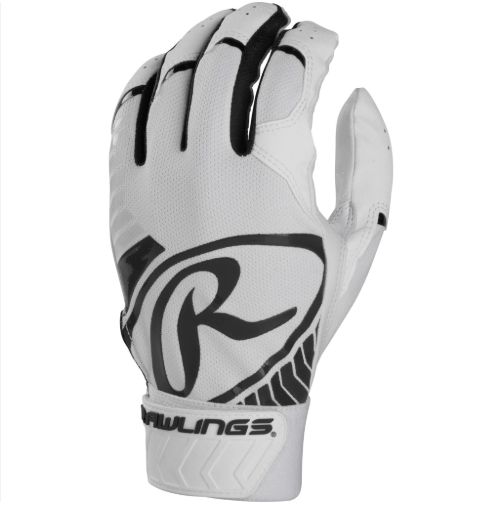 RAWLINGS 5150 - ADULT BASEBALL BATTING GLOVE, Colour: WHITE/BLACK, Size: EXTRA LARGE
