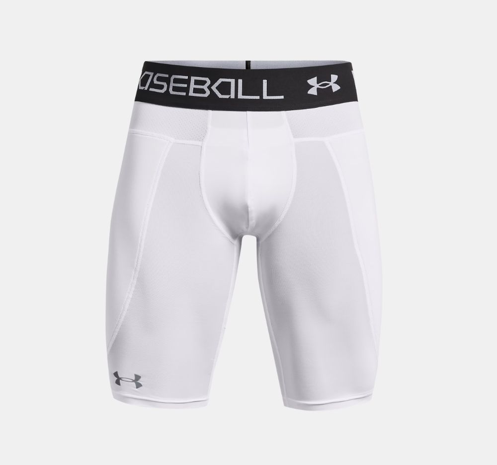 UNDER ARMOUR MENS  Utility Pro Sliding Softball Shorts, Colour: WHITE, Size: LARGE