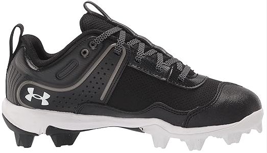 UNDER ARMOUR GIRLS Glyde RM Jr. Softball Cleat, Colour: BLK/BLK/WHITE, Size: 10k