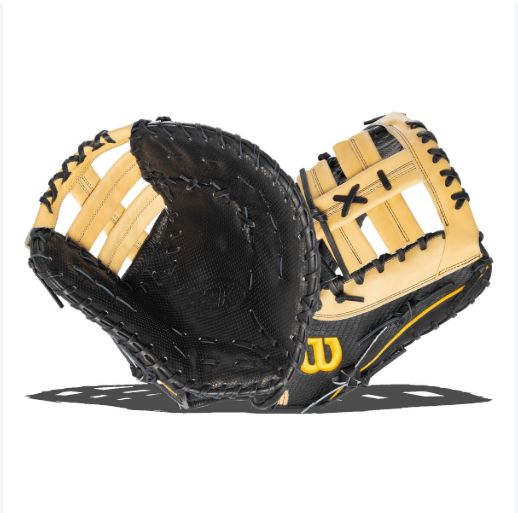 WILSON A2K JOSE ABREU GAME MODEL 12.5" RHT 1B MITT 2024 - BLACK/BLACK SUPERSNAKESKIN/BLONDE