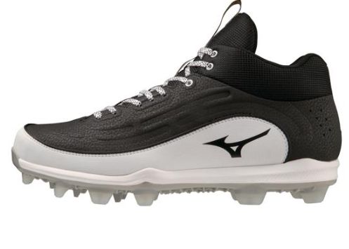 Mizuno Ambition 3 Mid TPU Men's Molded Baseball Cleat, Colour: BLK/WHT, Size: 8