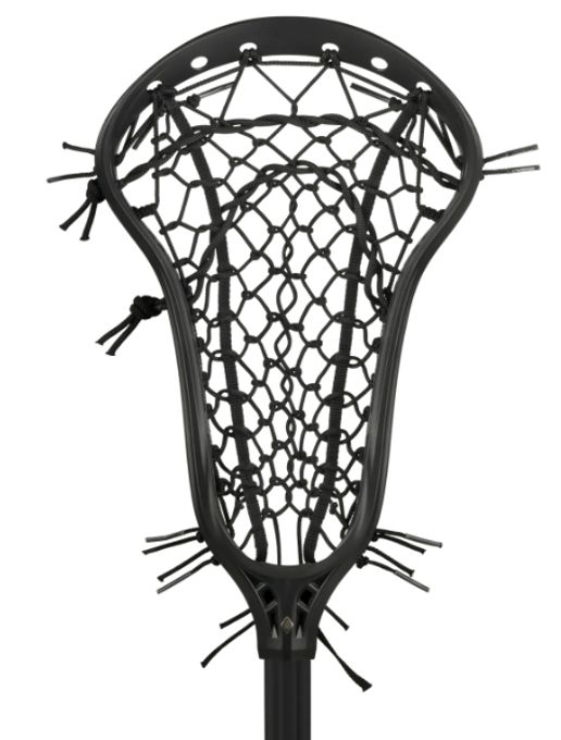 STRINGKING COMPLETE 2 COMPOSITE PRO MIDFIELD WOMENS FIELD LACROSSE STICK, Colour: BLACK, MESH TYPE: TECH TRAD