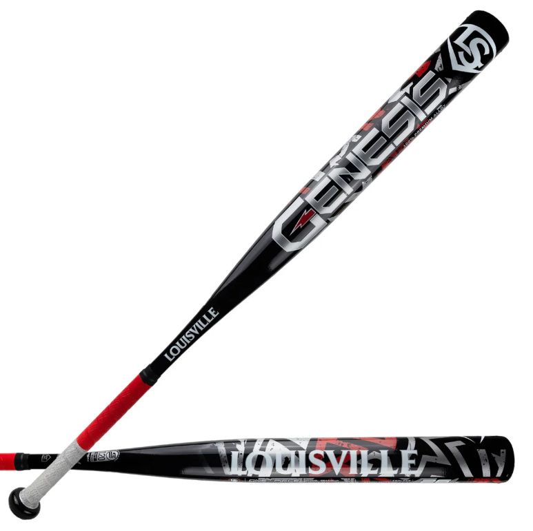 LOUISVILLE SLUGGER GENESIS V2 ALLOY SLOWPITCH BAT DUAL STAMP END LOAD 2026, weight: 27oz